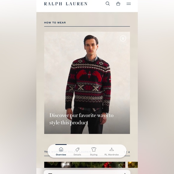 💥 SOLD💥 750$ Polo Ralph Laure polar bear fair isle sweater medium - Picture 2 of 5